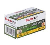 fischer SX Green Expansion Plug 5 x 25, 90 Pieces, 524859