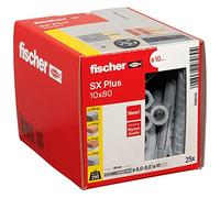 fischer SX Plus 10 x 80 Expansion Wall Plugs for Masonry 6 pcs