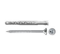 Fischer SXRL 8 x 80 WZ ls Extended Dowels with Flat Footprint Screw for Fixing: Facades, Counter Ceilings, Enclosures, Suitable for Concrete, Brick and Hole