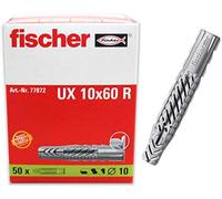 fischer Universal Plug UX 50 Plugs, 10x60 cm, Gray