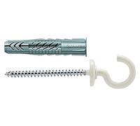 fischer Universal Plug UX 8 x 50 RH N with Rim & Round Hook White