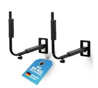 FISCHER Wall Mount Roof Box Holder Metal with Mounting Hardware Space Saving Storage for Garage and Basement Multi Use Max Load 40kg Black