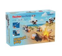 fischertechnik Junior Pro 576100 - STEM Building Kit for Kids, 7 Models Including Fire Truck, Ages 5+, Orange