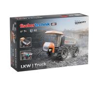 fischertechnik Truck 576105 - Educational Construction Kit for Kids, Toy Truck with Movable Dumper to Assemble, for Ages 7+, Orange