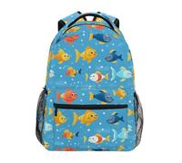 Fish(360) Kids Backpack for Boys Girls Student Big Backpacks for Elementary School Shoulder Bag Bookbag