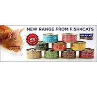 Fish 4 Cats Food - Pet Truck Ltd Mixed Selection 10 x 70g Tins from the full range of 15 recipes
