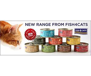 Fish 4 Cats Food - Pet Truck Ltd Mixed Selection 10 x 70g Tins from the full range of 15 recipes