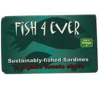 Fish 4 Ever MSC Whole Sardines in Organic Tomato Sauce 120g (Pack of 10)