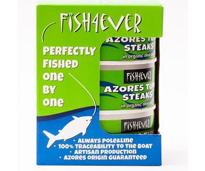 Fish 4 Ever Skipjack Tuna Steaks in Organic Olive Oil - 3 x 160g