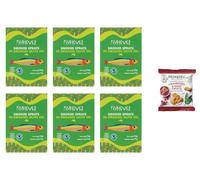 Fish 4 Ever | Smoked Sprats In Organic Extra Virgin Olive Oil 110g (Pack of 6) + Primadeli Snack - Sustainably Fished. Tin Canned Food Rich In Omega-3. Great With Fresh Bread, Pasta and Salads