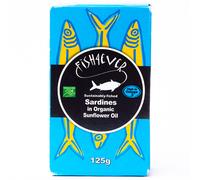 Fish 4 Ever Whole Sardines in Organic Sunflower Oil - 120g