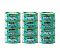 Fish 4 Ever | Yellowfin Tuna Fish Steaks In Water - Sustainably Fished. Tin Canned Food Rich In Omega-3, Great Tapas, Pasta Dishes And Salads | 160g (Pack of 12)