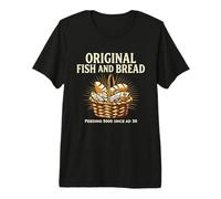 Fish and Bread Basket Faith Design Jesus Feeds The 5000 Premium T-Shirt