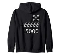 Fish And Bread Equation 5000 Christian Inspirational Design Zip Hoodie