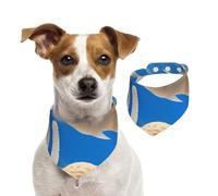 Fish and Coral Dog Bandana for Small Medium Large Dogs, Cat Dogs Kerchief Triangle Bibs Scarf for Girl Or Boy