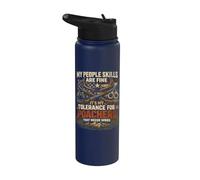 Fish and Game Warden People Skills Fine Tolerance Stainless Steel Insulated Water Bottle