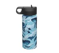 Fish and Octopus Printing Print 18oz Sports Insulated Kettle Environmental Friendly and Versatile Travel Bottle