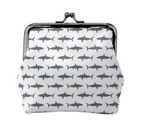 Fish And Shark Lightweight Wallet Minimalist Wallet For Daily Commute And Travel Adventures, Black, One Size, Art Deco