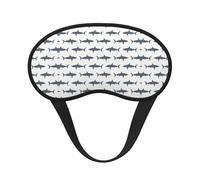 Fish and Shark Print Blackout Sleep Mask - Side Sleeper Eye Cover, Soft Comfort, Perfect for Travel, Meditation
