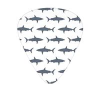 fish and shark Print Guitar Pick for Men Women Triangle Instrument Accessories Plectrums(12pcs One sided)