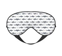 Fish and Shark Print Soft Eye Mask - Comfortable Sleep, Blocks Light, Full Eye Coverage, Ideal for Travel, Meditation