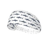 Fish And Shark Printing Double-Sided,Unisex Elastic Sports Headband,Ideal As A Gift For Sports-Loving Friends,Family