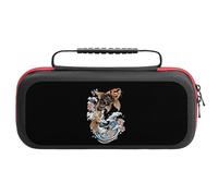Fish and Waves Compatible with Switch Carrying Case Waterproof Protective Travel Bag with 20 Game Card Slots