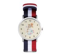 Fish and Waves Funny Unisex Wrist Watches | Nylon Strap Analog Quartz Casual Wristwatch