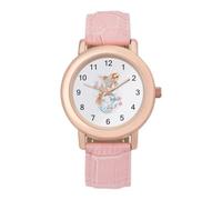 Fish and Waves Funny Women's Wrist Watches | Leather Strap Analog Quartz Casual Wristwatch