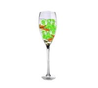 Fish Aquarium Clear Glass Fish Tank Champagne Shape Home Decoration(13cmx50cm)