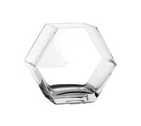 Fish Aquarium Glass Fish Tank Thickened Transparent Desktop Decorative Office Creative Goldfish Bowl Vase(25x12.5x22.5cm)