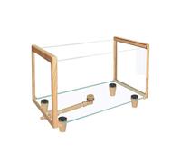 GLigeT Fish Aquarium Tank Wooden Frame Turtle Aquarium Ultra White Glass Fish Tank Transparent Glass Aquascape Fish Turtle Mixing Tank Aquarium Tank(60x28.5x28.5cm)