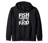 Fish Are Friends Not Food Zip Hoodie