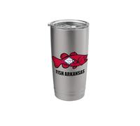 Fish Arkansas Flag Stainless Steel Insulated Tumbler