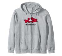 Fish Arkansas Flag Zip Hoodie
