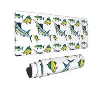 Fish Art Gaming Mousepad Large Waterproof Non-Slip Desk Mat for Home Office Work Computer, Keyboard Pad Work from Home Essentials - 80x30cm