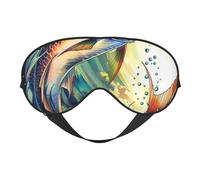 Fish Art Printed Eye Mask,Blackout Sleep & Eye Mask for Women,Sleep Mask with Adjustable Strap, Suitable for Both Bedtime and Travel