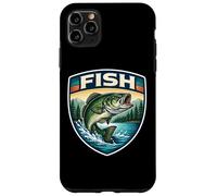 Fish Badge Fishing Angler Fisher Fisherman Ichthyologist Case for iPhone 11 Pro Max