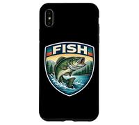 Fish Badge Fishing Angler Fisher Fisherman Ichthyologist Case for iPhone XS Max