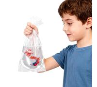 Fish Bags 100 Packs, Round Bottom Double Seal Clear Live Fish Bags Fish Transport Container for Small Fish and Shrimp (Ultimate 3 mil, 100 Pack)