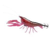 Fish Bait - Artificial Shrimp Lure Luminous Swimmer - Pre-Mounted Squid Lures with Hooks - for Fishing Lake River Boat Kayak Shore Trout Perch Carp Salmon Catfish Water