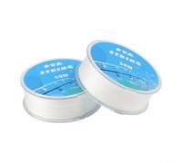 Fish Bait PVA Line 50m for Braided Use, Quick Dissolving String for Bait Bags and Carping Rigging, Eco Friendly (2pcs)