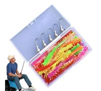 Fish Bait - Soft Realistic with Jig Head Tackle, Trout Bass Lures Set - for Saltwater Lakes Rivers Boats Kayak Lake River Shore Carp Trout Catfish Salmon Fishermen