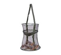 Fish Basket, Flat Base with Anti-Escape, Foldable Fish Bucket, Net Cage, for Crabs and Live Catch for Protection during Outdoor Activities in Freshwater, Saltwater, Sea, Lake and River