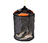 Fish Basket for Caught Fish | Fishing Net Bag Baskets - Fish Cage, Kayak Fishing Accessories, Foldable Mesh Fish Guards with Drawstring for Live Caught Fishes