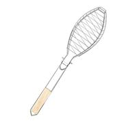 Fish basket for the barbecue, rust-resistant, foldable metal, with