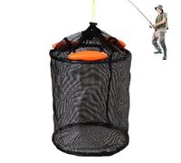 Fish Basket, Portable Floating Fishnet Bag | Fish Cage, Kayak Fishing Accessories, Foldable Net Fishing Covers with Drawstring for Live Caught Fish