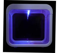 Fish Battle Case Small Aquarium with Lamp, White Plastic Desktop
