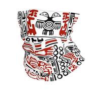 Fish Birds Native South America Black Red Headscarf Uv Protection Neck Gaiter Multifunctional Facial Shield For Women Skiing Outdoor 25X50Cm