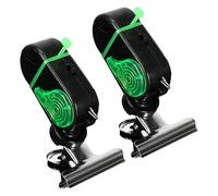 Fish Bite Alarm for the Night, Bite Alarm for Carp Fishing, Precise Bite Alarm Display, Set of 2 Portable Sensitive Warning Watches with Sound and Lightweight, Fish Absorption Indicator Clip for the